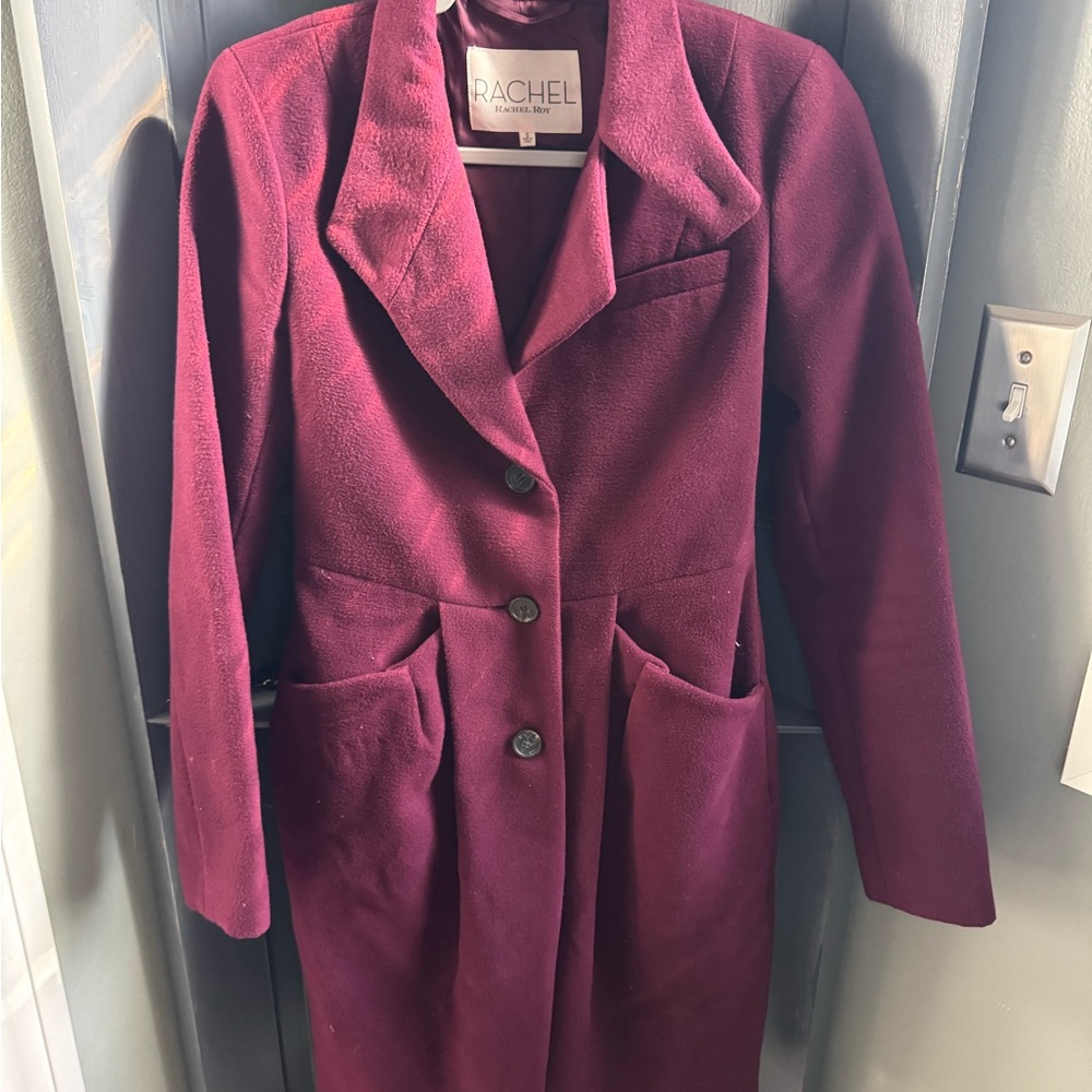 RACHEL Rachel Roy Women's Deep Burgundy Coat